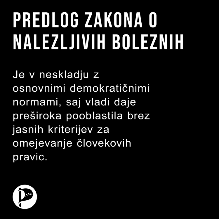 Predlog zakona o nalezljivih boleznih je potrebno zavrniti