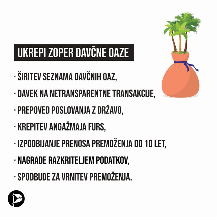 Ustavimo odtekanje denarja v davčne oaze