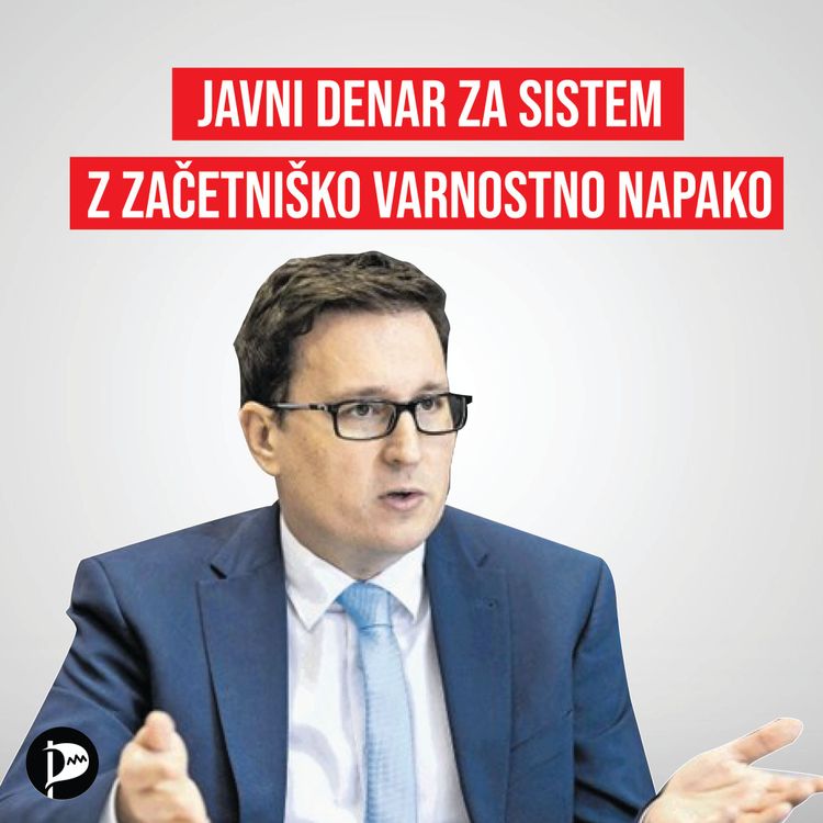 Javni denar za sistem z začetniško varnostno napako