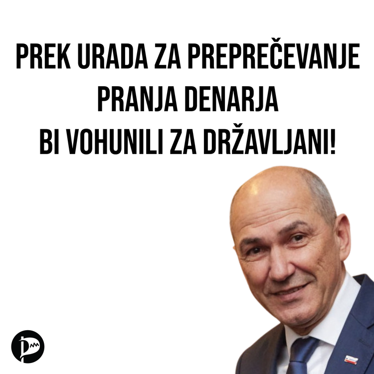 Prek urada za peprečevanje pravnja denarja bi vohunili za državljani