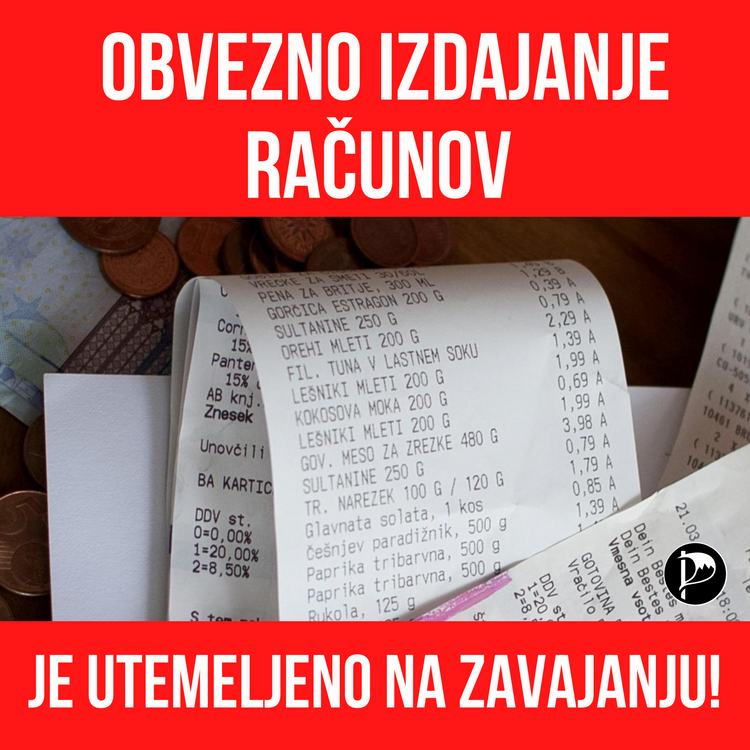 Obvezno izdajanje računov je utemeljeno na zavajanju