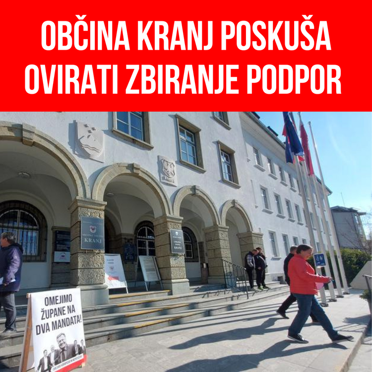 Občina Kranj nas poskuša omejevati pri zbiranju podpisov za omejitev županskih mandatov!