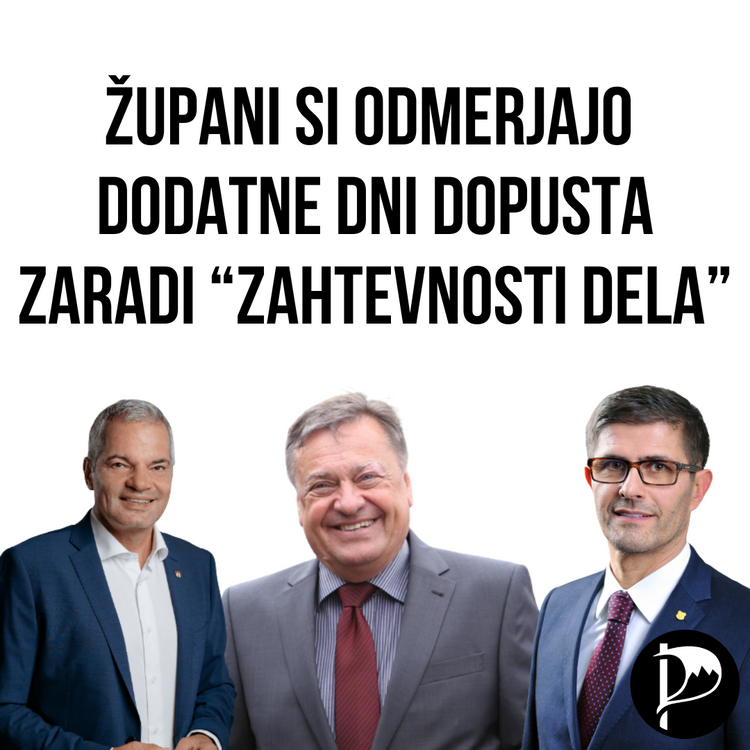 Župani si zaradi "zahtevnosti dela" odmerjajo tudi do 8 dni dodatnega dopusta na leto