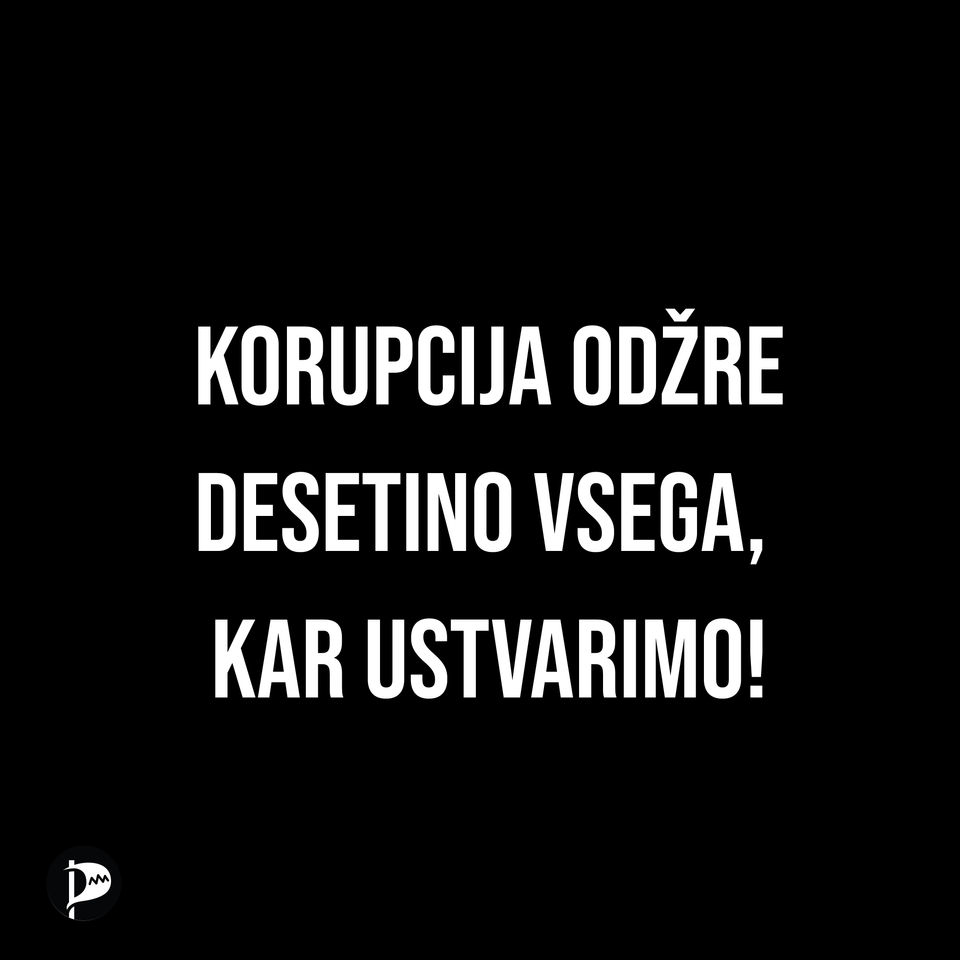 Korupcija odžre desetino vsega kar ustvarimo