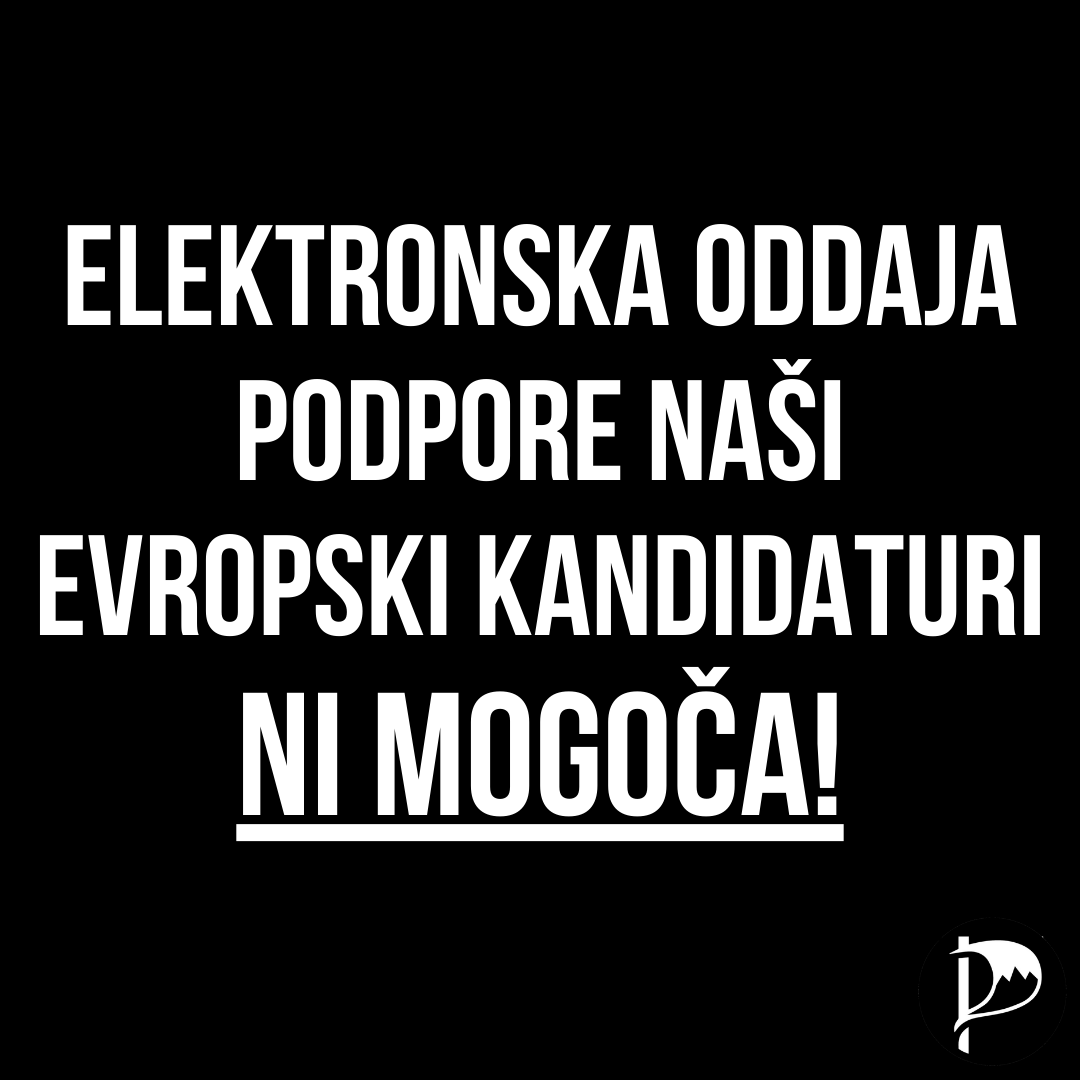 Elektronska oddaja podpore naši evropski kandidaturi ni mogoča